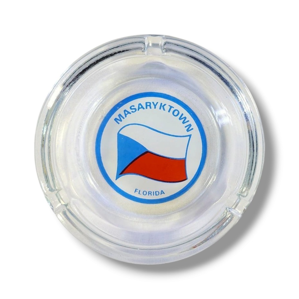 Vintage MASARYTOWN FLORIDA Clear Glass‎ Ashtray